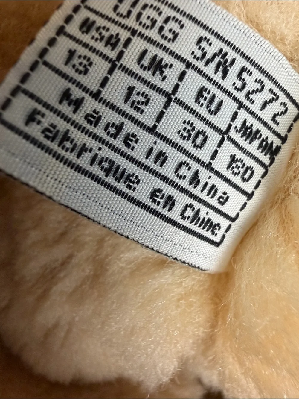 UGG boots, girls size 13 chestnut suede leather metal UGG plate inside zip